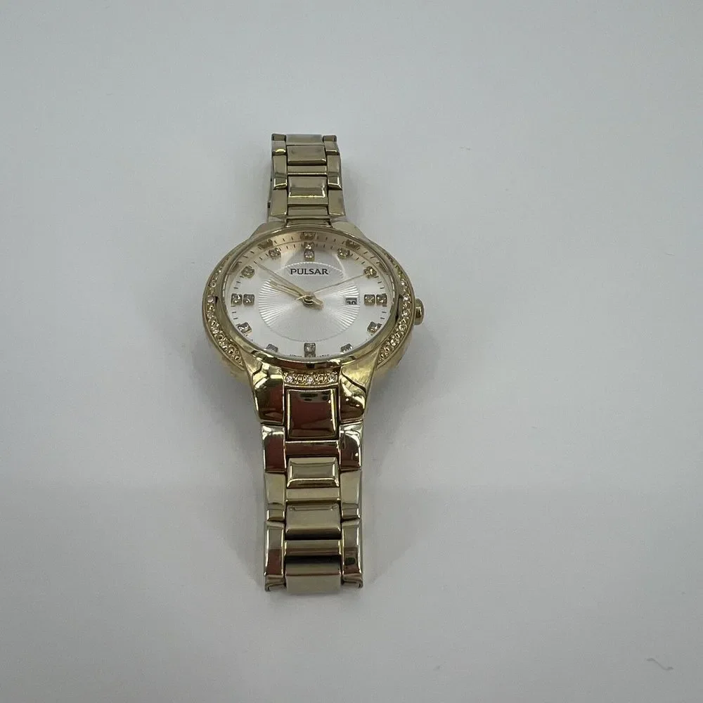 Pulsar Women's Gold Stainless Steel Silver‎ Dial Watch PJ2014
